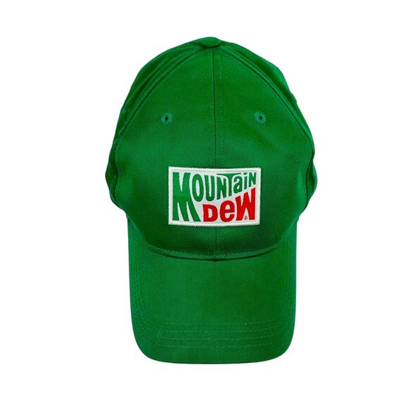 Mountain Dew Logo Green Adjustable Baseball Cap Cotton Unisex One Size Clean Sod - Picture 1 of 11